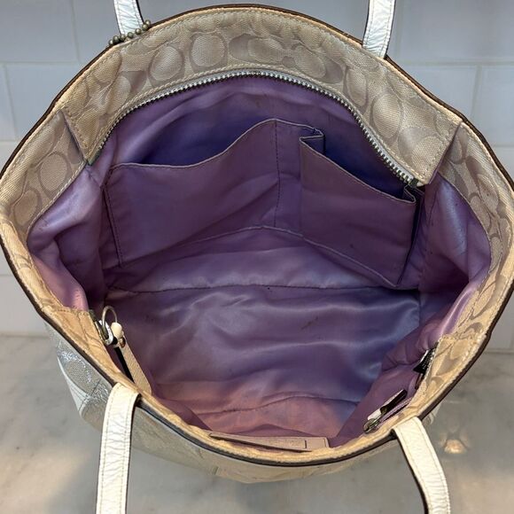 Coach Patchwork Lurex Metallic EW Gallery Tote - HTF - Picture 16 of 16